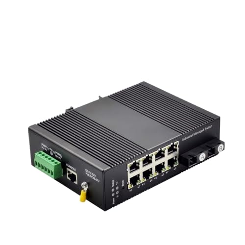 JCQXJJLWN Gigabit-POE-Web-verwalteter Switch in Industriequalität mit 2 optischen Ports + 8 POE-Ports, Singlemode-Single-Fiber-SC/SFP-Schnittstelle(2SC-8RJ45 Web-Based) von JCQXJJLWN