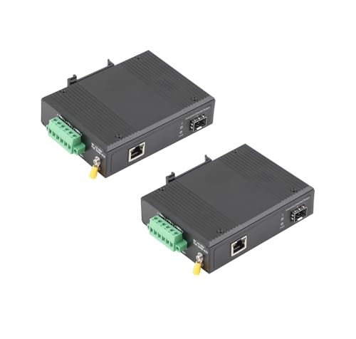 JCQXJJLWN Gigabit SFP Industrieller Medienkonverter 1SFP zu 1POE 10/100/1000M Glasfaserschalter(2PCS) von JCQXJJLWN