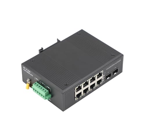 JCQXJJLWN Gigabit SFP Industrieller Medienkonverter 2 SFP zu 8 POE 10/100/1000M Glasfaser-Switch JCQXJJLWN Gigabit SFP Industrieller Medienkonverter 2 SFP zu 8 POE 10/100/1000M Glasfaser-Switch von JCQXJJLWN