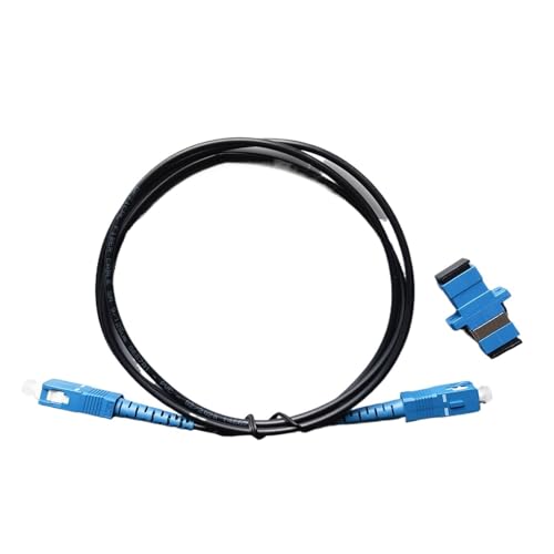 JCQXJJLWN Glasfaser-FTTH SC/UPC-SC/UPC 3,0 mm Singlemode 1 m/2 m Glasfaser-Verlängerungskabel for den Innenbereich(2M UPC with Adapter) von JCQXJJLWN