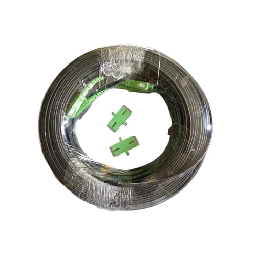 JCQXJJLWN Glasfaser-Patchkabel for den Außenbereich, Singlemode, Dual-Core, SC-SC/abgewinkelt, physischer Kontakt, 70–120M, mit Knickschutzadapter(Dual DRO pAdapter 120M) von JCQXJJLWN