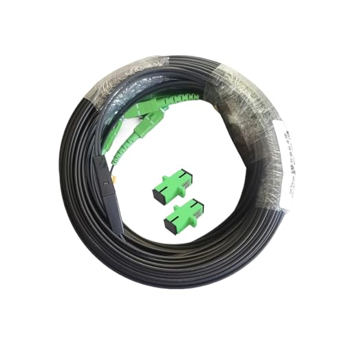 JCQXJJLWN Glasfaser-Patchkabel for den Außenbereich, Singlemode, Dual-Core, SC-SC/abgewinkelt, physischer Kontakt, 70–120M, mit Knickschutzadapter(Dual Drop Adapter 90M) von JCQXJJLWN