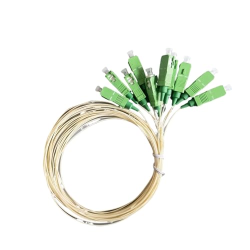 JCQXJJLWN SC/APC 10-Bündel Glasfaser-Pigtail Singlemode 9/125µm, 1 Meter lang, 0,9mm Kerndurchmesser, Indoor FTTH von JCQXJJLWN