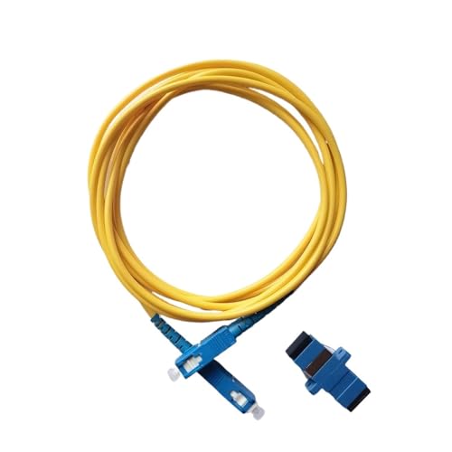 JCQXJJLWN SC/UPC-SC/UPC FTTH Glasfaser-Patchkabel, Singlemode-Verlängerungskabel for den Innenbereich(1M UPC with Adapter) von JCQXJJLWN