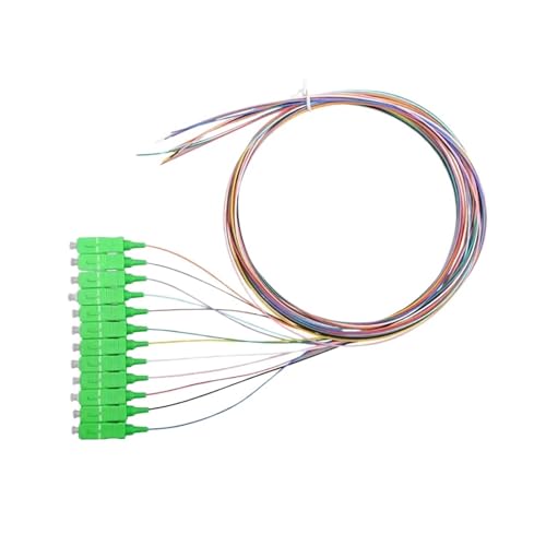 JCQXJJLWN SC UPC/APC 12-Faser FTTH Simplex 0,9 mm 9/125 Singlemode 1,5 m 12-adriges farbiges Pigtail(SCapc Fiber Pigtail) von JCQXJJLWN