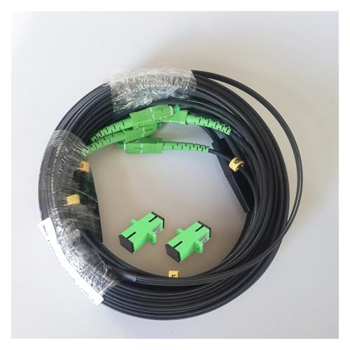 JCQXJJLWN Singlemode-Dual-Core-Glasfaserkabel for den Außenbereich, SC-SC/abgewinkelter physischer Kontakt, 20–70M, mit Knickschutzadapter(Dual Drop Adapter 70M) von JCQXJJLWN