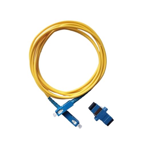 JCQXJJLWN Singlemode-SC/UPC auf SC/UPC FTTH-Glasfaserkabel-Verlängerungskabel for den Innenbereich mit SC-Adapter(1M Adapter) von JCQXJJLWN