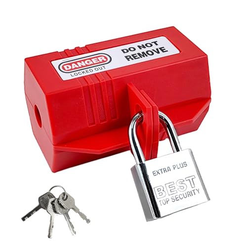 90 * 51 * 51 MM Abschließbare Box für Steckdosenschloss, Rötliche Farbe Box Abschließbar für Steckdose, Abschließbare Kiste für Sperrung, 13 MM Drahtdurchlass Steckdosenschloss Abschließbar (1) 90 * 51 * 51 MM Abschließbare Box für Steckdosenschloss, Rötliche Farbe Box Abschließbar für Steckdose, Abschließbare Kiste für Sperrung, 13 MM Drahtdurchlass Steckdosenschloss Abschließbar (1) von JCRWXP