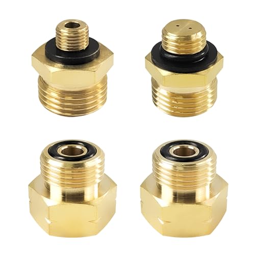 JCRWXP 4 Stücke Gasflaschen Adapter Set Europa, Gasflaschen Adapter, Gasanschluss Adapter aus Messing Gas Adapter, Euro Gas Adapter Set Für Europäische Propan/Butan Gasanschluss Adapter (1) von JCRWXP