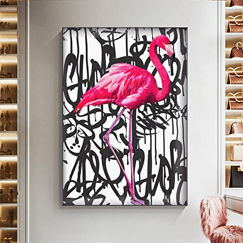 Rosa Flamingo-Straßen-Graffiti-Wandkunst, abstrakte Tiere, Poster, rosa Flamingo, Badezimmer, Wandkunst, Straße, Pop-Art, Flamingo-Kunstwerk, Wanddekoration, rosa Flamingo-Drucke, moderne abstrakte Rosa Flamingo-Straßen-Graffiti-Wandkunst, abstrakte Tiere, Poster, rosa Flamingo, Badezimmer, Wandkunst, Straße, Pop-Art, Flamingo-Kunstwerk, Wanddekoration, rosa Flamingo-Drucke, moderne abstrakte von JCSMHVLA
