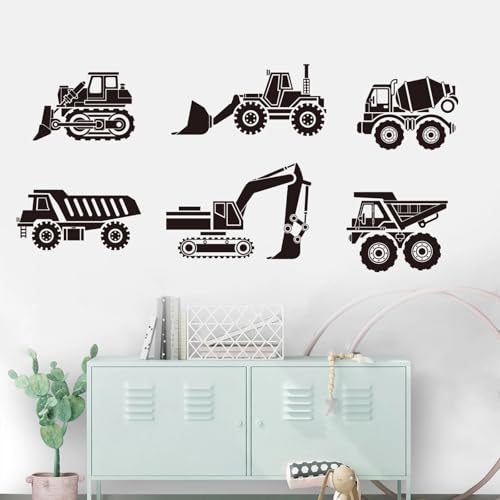 JCSMKFQ 6 Stücke Cartoon Bau LKW Kran Wandaufkleber Aufkleber Bulldozer Gebäude Tank Bagger Kinderzimmer Dekoration JCSMKFQ 6 Stücke Cartoon Bau LKW Kran Wandaufkleber Aufkleber Bulldozer Gebäude Tank Bagger Kinderzimmer Dekoration von JCSMKFQ