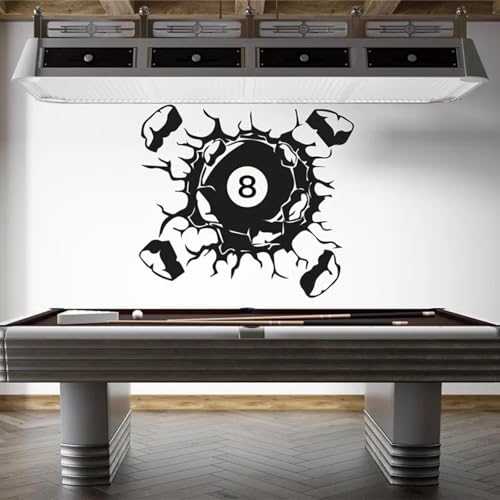 JCSMKFQ Billard Zahlen Vinyl Wandaufkleber Billard Club Fensterrahmen Familienzimmer Tür und Fenster Dekoration Aufkleber von JCSMKFQ