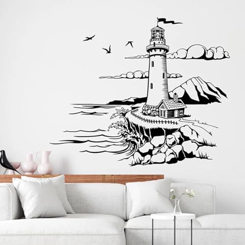 JCSMKFQ Cartoon Leuchtturm Vogel am Meer Reise Wandaufkleber Badezimmer Schlafzimmer Exploration Wandtattoo Wohnzimmer Dekoration JCSMKFQ Cartoon Leuchtturm Vogel am Meer Reise Wandaufkleber Badezimmer Schlafzimmer Exploration Wandtattoo Wohnzimmer Dekoration von JCSMKFQ