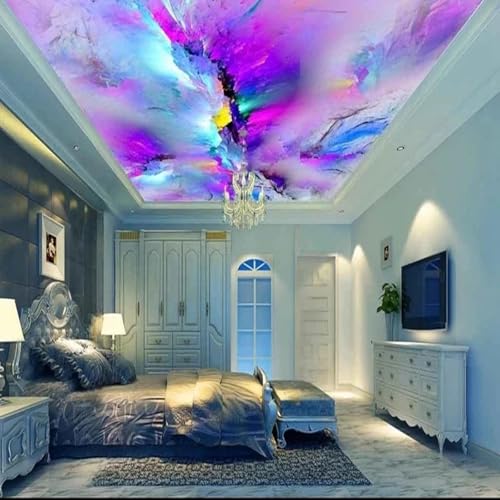 JCSMKFQ Deckenwandbild 3D Wohnzimmer Tapete abstrakt bemalt Innendecke Dekoration Wand Kunst Malerei Aufkleber von JCSMKFQ
