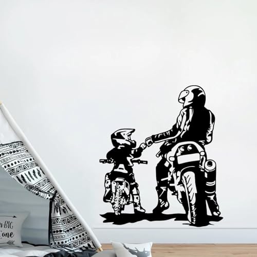 JCSMKFQ Dirt Bike Vater und Sohn Motorrad Wandaufkleber Aufkleber Off-Road Motorrad Kinderzimmer Home Decor JCSMKFQ Dirt Bike Vater und Sohn Motorrad Wandaufkleber Aufkleber Off-Road Motorrad Kinderzimmer Home Decor von JCSMKFQ