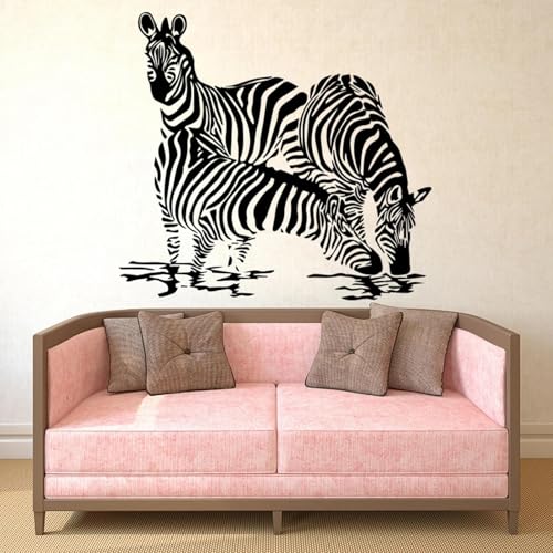 JCSMKFQ Großes Zebra Trinkwasser Wandaufkleber Sofa Schlafzimmer Cartoon Zebra Tier Wandtattoo Kinderzimmer Aufkleber JCSMKFQ Großes Zebra Trinkwasser Wandaufkleber Sofa Schlafzimmer Cartoon Zebra Tier Wandtattoo Kinderzimmer Aufkleber von JCSMKFQ
