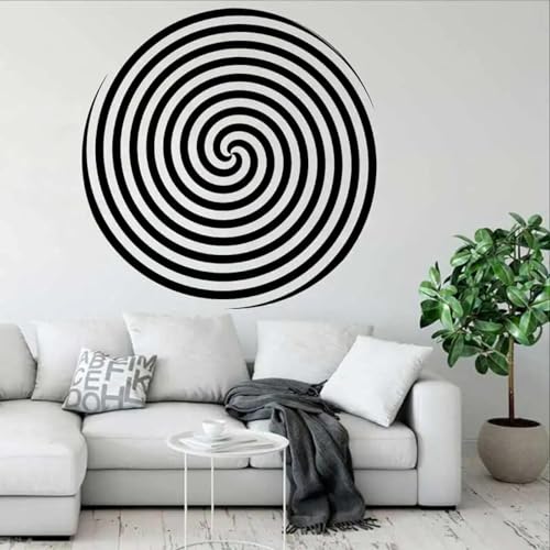 JCSMKFQ Kreisförmiges Design Spirale Wandaufkleber Büro Home Kunst Dekoration verkleiden Vinyl Tapete Aufkleber von JCSMKFQ
