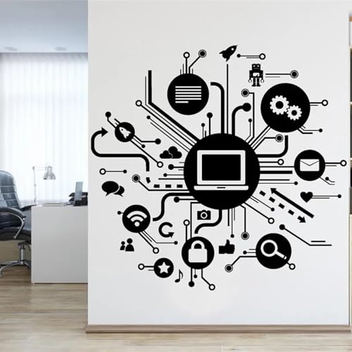 JCSMKFQ Leiterplattentechnologie Vinyl Wandaufkleber Bürodekoration Kunstaufkleber Kinderzimmer Tapetenaufkleber JCSMKFQ Leiterplattentechnologie Vinyl Wandaufkleber Bürodekoration Kunstaufkleber Kinderzimmer Tapetenaufkleber von JCSMKFQ