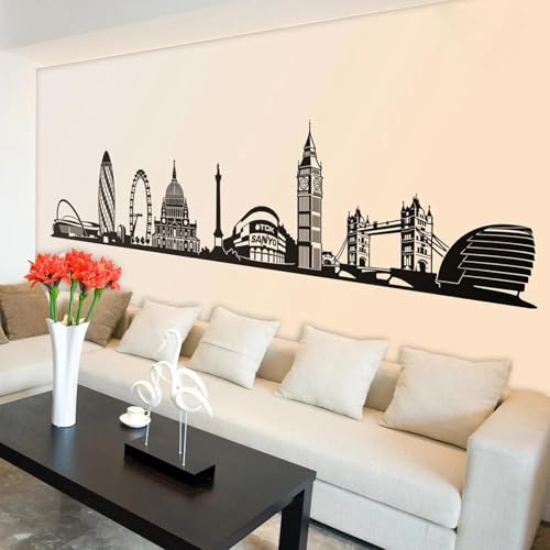 JCSMKFQ London UK große Skyline Stadt Wandtattoo Wohnzimmer Sofa Stadt Wandaufkleber Dekoration JCSMKFQ London UK große Skyline Stadt Wandtattoo Wohnzimmer Sofa Stadt Wandaufkleber Dekoration von JCSMKFQ