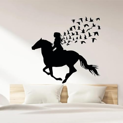 JCSMKFQ Mädchen Ritter Pferd Tier Vogel Wandaufkleber Dekoration Wohnzimmer Kinderzimmer Zimmer Kunst Aufkleber JCSMKFQ Mädchen Ritter Pferd Tier Vogel Wandaufkleber Dekoration Wohnzimmer Kinderzimmer Zimmer Kunst Aufkleber von JCSMKFQ