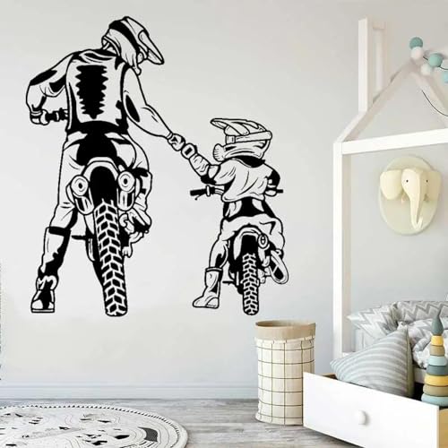 JCSMKFQ Motocross Wandaufkleber Motorrad Familie Vater und Sohn Berg Off-Road Rennen Jungen Zimmer Aufkleber JCSMKFQ Motocross Wandaufkleber Motorrad Familie Vater und Sohn Berg Off-Road Rennen Jungen Zimmer Aufkleber von JCSMKFQ