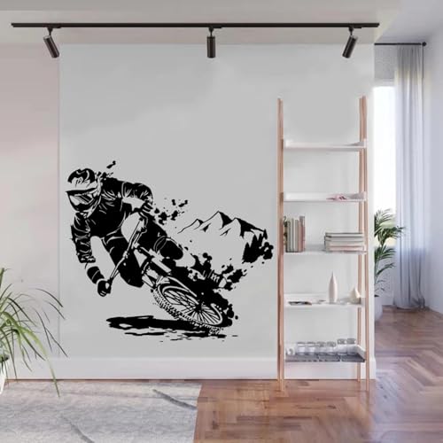 JCSMKFQ Mountain Dirt Bike Extremsport Fahrrad Wandaufkleber Aufkleber Hügel Offroad Wohnzimmer Vinyl Dekoration JCSMKFQ Mountain Dirt Bike Extremsport Fahrrad Wandaufkleber Aufkleber Hügel Offroad Wohnzimmer Vinyl Dekoration von JCSMKFQ