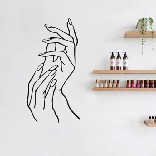 JCSMKFQ Nagel Hand Wandaufkleber Wandbild Muster Wand Vinyl Aufkleber Schönheit Maniküre Nagelstudio Fensteraufkleber JCSMKFQ Nagel Hand Wandaufkleber Wandbild Muster Wand Vinyl Aufkleber Schönheit Maniküre Nagelstudio Fensteraufkleber von JCSMKFQ