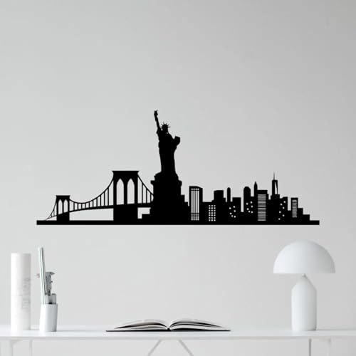 JCSMKFQ New York Skyline Wandaufkleber Aufkleber Architektur Vinyl Aufkleber Wohnkultur Wohnzimmer Tapete Wandkunst JCSMKFQ New York Skyline Wandaufkleber Aufkleber Architektur Vinyl Aufkleber Wohnkultur Wohnzimmer Tapete Wandkunst von JCSMKFQ