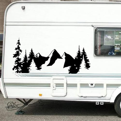JCSMKFQ RV Camper Offroad Dekoration Wald Natur Szene Berg Aufkleber Auto Wald Holz Aufkleber von JCSMKFQ