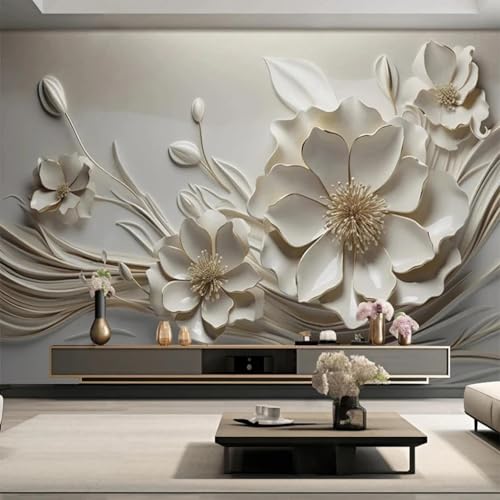 JCSMKFQ Selbstklebende 3D-Wohnzimmertapete einfaches Relief Blumen Innenbereich Schlafzimmer Wand Kunst Home Decor Decals JCSMKFQ Selbstklebende 3D-Wohnzimmertapete einfaches Relief Blumen Innenbereich Schlafzimmer Wand Kunst Home Decor Decals von JCSMKFQ