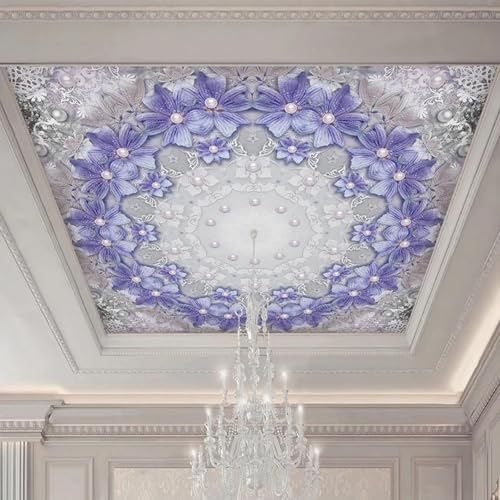 JCSMKFQ Selbstklebende PVC-Wandbild 3D Wohnzimmer Tapete geschnitzte lila Blumen Perlen Innendeckendekoration Wandkunst Malerei Aufkleber JCSMKFQ Selbstklebende PVC-Wandbild 3D Wohnzimmer Tapete geschnitzte lila Blumen Perlen Innendeckendekoration Wandkunst Malerei Aufkleber von JCSMKFQ