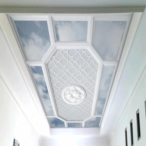 JCSMKFQ Selbstklebende PVC-Wandbild 3D-Wohnzimmertapete blauer Himmel und weiße Wolken Gipsrelief Innendeckendekoration Wandkunst Malerei Aufkleber JCSMKFQ Selbstklebende PVC-Wandbild 3D-Wohnzimmertapete blauer Himmel und weiße Wolken Gipsrelief Innendeckendekoration Wandkunst Malerei Aufkleber von JCSMKFQ