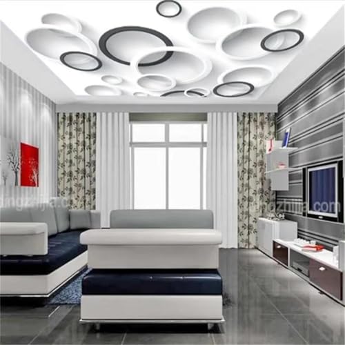 JCSMKFQ Selbstklebende PVC-Wandbild 3D-Wohnzimmertapete einfache runde geometrische Innendeckendekoration Wandkunst Malerei Aufkleber JCSMKFQ Selbstklebende PVC-Wandbild 3D-Wohnzimmertapete einfache runde geometrische Innendeckendekoration Wandkunst Malerei Aufkleber von JCSMKFQ