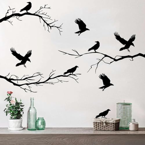 JCSMKFQ Vogelschwarm und Winterzweige Wandaufkleber Teen Kinderzimmer Tier Vogel Landschaft Wandtattoo Schlafzimmer Dekoration JCSMKFQ Vogelschwarm und Winterzweige Wandaufkleber Teen Kinderzimmer Tier Vogel Landschaft Wandtattoo Schlafzimmer Dekoration von JCSMKFQ