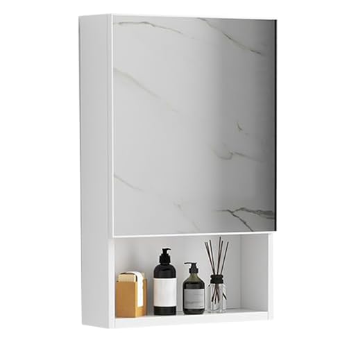 Badezimmerschrank mit Spiegel Rechteckiger Spiegelschrank Bad, Badezimmer Spiegelschrank aus Aluminiumlegierung, für Schlafzimmer, Wohnzimmer und Toilette ( Color : Wit , Size : 40*11*65cm/16*4*26in ) von JCSRYD