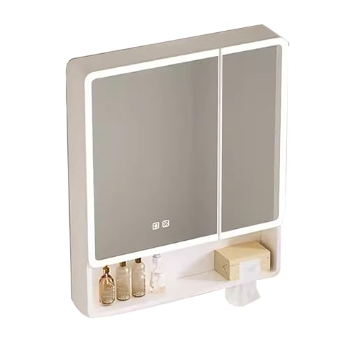 Badezimmerspiegel mit Beleuchtung Spiegelschränke fürs Bad, Rahmenloser Badezimmer Spiegelschrank, Badezimmerschrank mit Spiegel, Antibeschlagvorrichtung ( Color : Style B , Size : 60*13.5*85cm/24*5*3 von JCSRYD