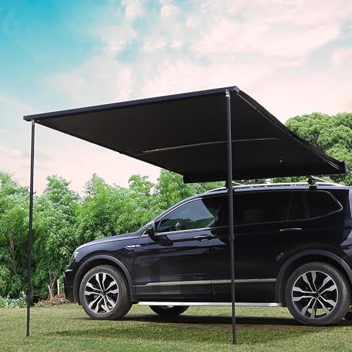 JCSRYD Auto Markise Camping Einziehbare Auto-Seitenmarkise für den Außenbereich, Ausziehbare Ripstop-Fahrzeugmarkise für Überlandcamping, PU5000 mm, Wetterfest, für SUV/LKW/Van (Size : 200x250cm/6.6X von JCSRYD