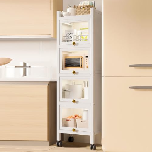 JCSRYD Kitchen Island Kaffee-Bar-Schrank mit Schublade, Küchen-Aufbewahrungsschrank, Küchen-Bäckerregal mit Klapptürschrank, Küchen-Vorratsregal (Color : 5 Layers, Size : 40cm/15.7in) von JCSRYD