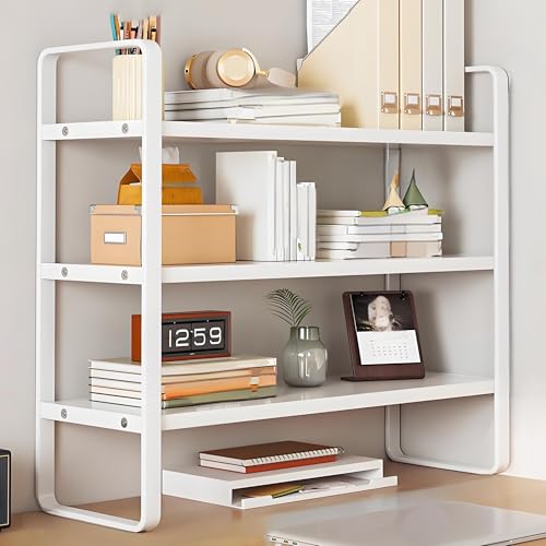 JCSRYD Schreibtisch Organizer, Schreibtischorganizer für Studentenwohnheime, 3-stöckiges Organizer Büro, Mehrzweck Tisch Organizer für Büros und Zuhause(White,60 * 20 * 60cm/24 * 8 * 24in) von JCSRYD