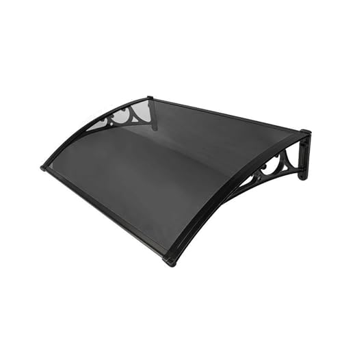 JCSRYD Vordach für Haustür, Fenster- und Türmarkise, Polycarbonat-Abdeckung für Haustüren, Überdachung Haustür für Sonne, Regen Und Schnee(60 * 120cm/24 * 47in) von JCSRYD