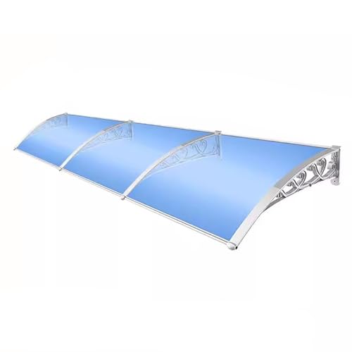 JCSRYD Vordach für Haustür, Markise für Eingangstüren, Fenstermarkise oder Haustürvordach, Polycarbonat Abdeckung – Schutz vor Regen und Schnee(60 * 300cm/24 * 118in) von JCSRYD