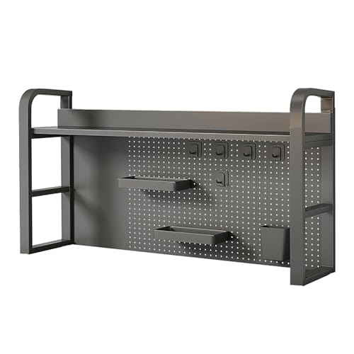 Schreibtisch Erweiterung Industrielles Schreibtisch Organizer, Schreibtischregal Organizer, Sichtschutz Panel für Schreibtisch, für Tischplatte, Schule, Büro(Color:Negro,Size:115*66*25cm/45*26*10in) von JCSRYD