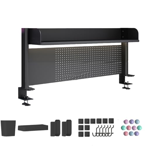 Schreibtisch Organizer Schreibtisch Stecktafel zum Klemmen, Clamp-on Schreibtisch Organizer, Schreibtisch Verlängerung, Stecktafel für den Arbeitsplatz, für Tischzubehör(Size:60*38cm/24*15in) von JCSRYD