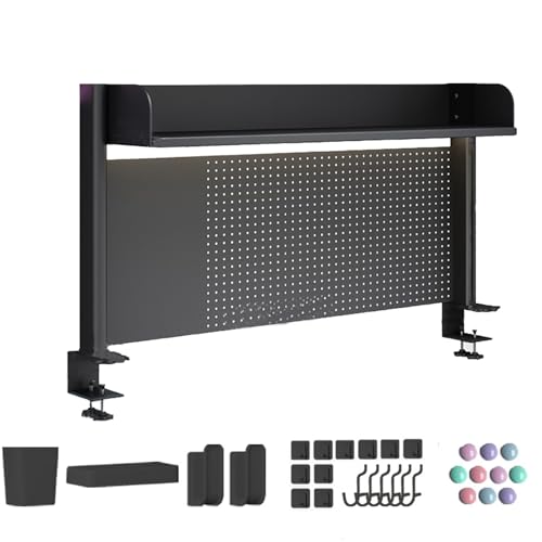 Schreibtisch Organizer Stecktafel, Clamp-on Schreibtisch Verlängerung, Stecktafel für den Arbeitsplatz, für Tischzubehör (80*63cm/30*25in) von JCSRYD
