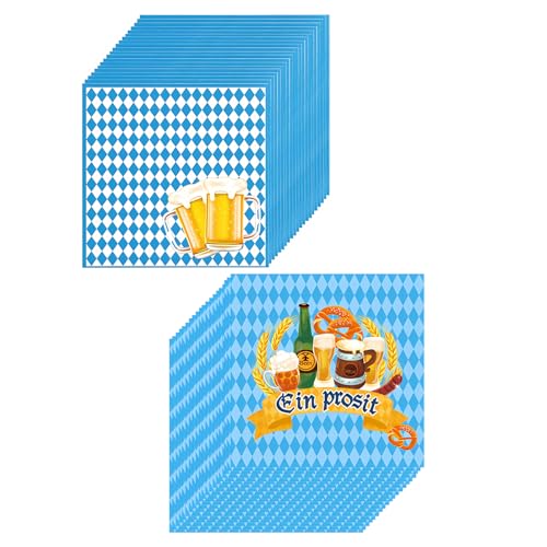 JCUGSBS 40Stück Oktoberfest Servietten Tischdeko Geburtstag Servietten Oktoberfest,Blaue Servietten,Geburtstags Deko Kinder Tischdeko,Dekoration für Mottopartys JCUGSBS 40Stück Oktoberfest Servietten Tischdeko Geburtstag Servietten Oktoberfest,Blaue Servietten,Geburtstags Deko Kinder Tischdeko,Dekoration für Mottopartys von JCUGSBS