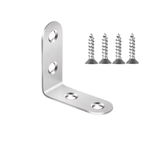 1 Set Edelstahl L-förmigen Ecke Brace Joint Halterung 90 Grad Stecker Verschluss Möbel Unterstützung Rahmen(16x50mm) von JCUIyon