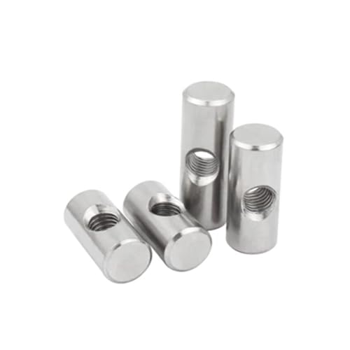 10 stücke 304 Edelstahl Kreuz Loch Barrel Mutter Schrauben Zylindrischen Pin Dübel Möbel Eingebettet Locking Lange Mutter(M6x20*10mm) von JCUIyon