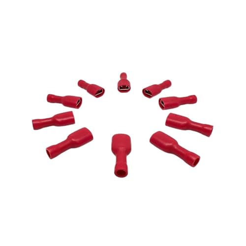100 stücke 6,35mm Rot Voll Isolierte Elektrische Kabel Stecker Weiblich Messing Crimp Flache Terminal 22-16 AWG 100 stücke 6,35mm Rot Voll Isolierte Elektrische Kabel Stecker Weiblich Messing Crimp Flache Terminal 22-16 AWG von JCUIyon