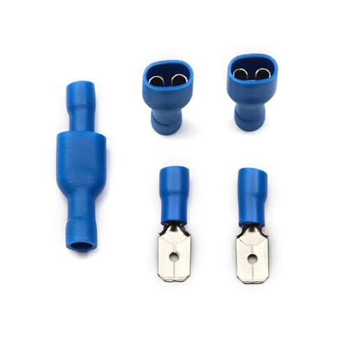 100 stücke Weibliche + Männliche Spaten Isolierte Elektrische Crimp Terminal Anschlüsse(Blue) von JCUIyon