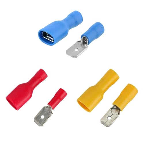 100 stücke Weibliche + Männliche Spaten Isolierte Elektrische Crimp Terminal Anschlüsse(Mix) von JCUIyon